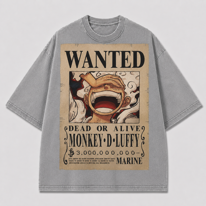 Oversized Streetwear Graphic Tee – Vintage Wanted Poster Print