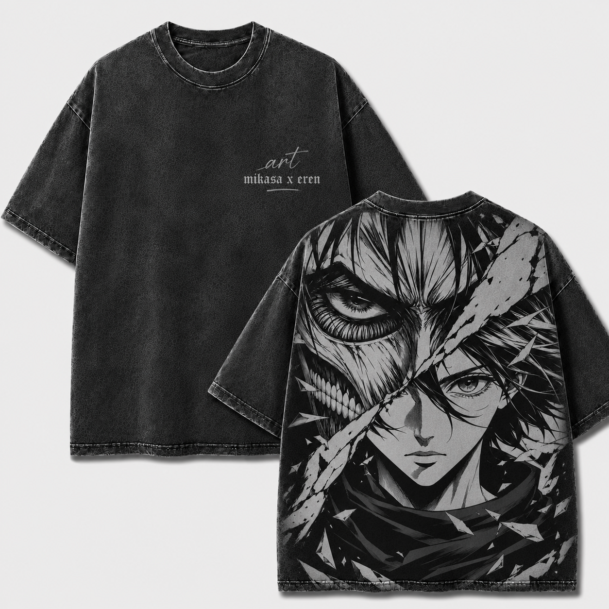 Split Face Giant Warrior Vintage Washed Graphic Tee