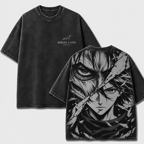 Split Face Giant Warrior Vintage Washed Graphic Tee