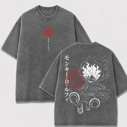 Oversized Streetwear Graphic Tee – Sketch Style Punch Impact Print