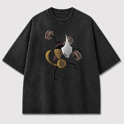 Mask Insect Warrior Graphic Print Oversized Tee