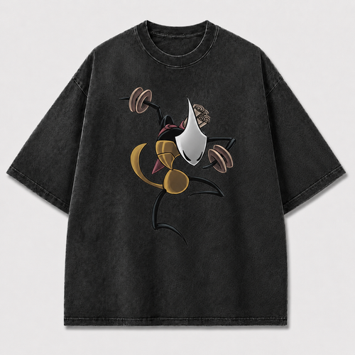 Mask Insect Warrior Graphic Print Oversized Tee