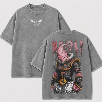 Super Buu Washed Oversized T-Shirt – Majin Buu Anime Graphic Tee