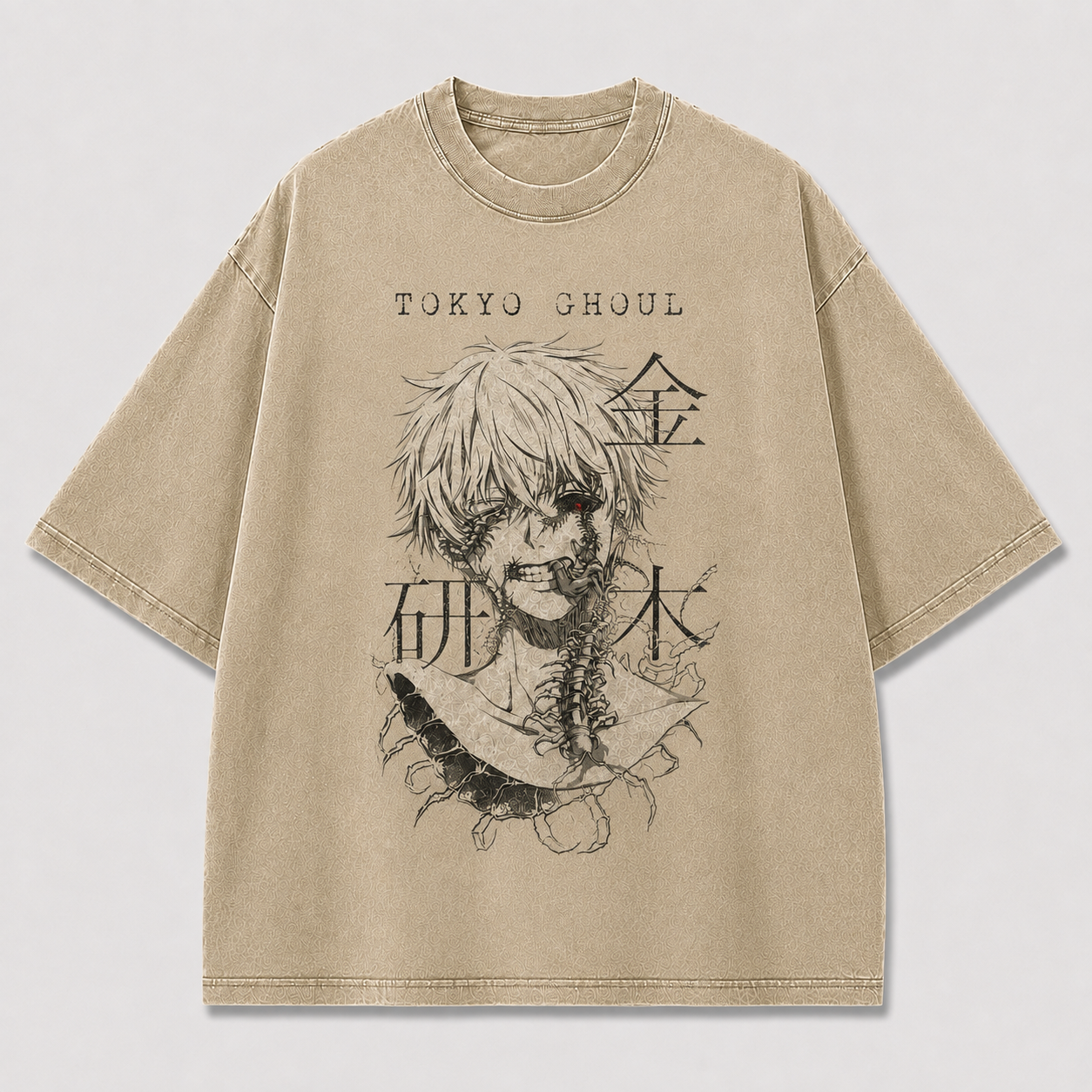 Oversized Stitched Antihero Graphic Tee – Dark Horror Streetwear Shirt