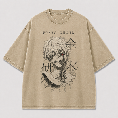 Oversized Stitched Antihero Graphic Tee – Dark Horror Streetwear Shirt