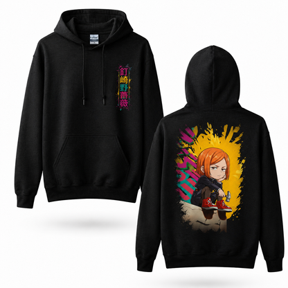 Oversized Streetwear Graphic Hoodie – Chibi Splash Art Print