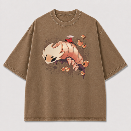 Crawling Bell Creature Graphic Print Oversized Tee