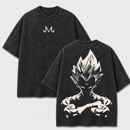 Vegeta Dragon Ball Vintage Washed Cotton Anime Shirt, DBZ Manga Tee Mineral Wash T-Shirt, Vintage Inspired, Anime Gift Tee, Y2K Shirt