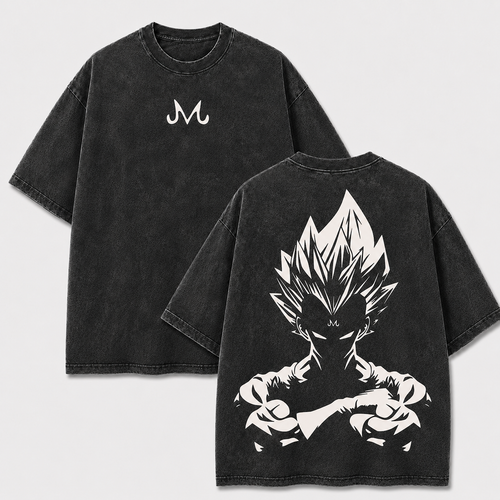 Vegeta Dragon Ball Vintage Washed Cotton Anime Shirt, DBZ Manga Tee Mineral Wash T-Shirt, Vintage Inspired, Anime Gift Tee, Y2K Shirt