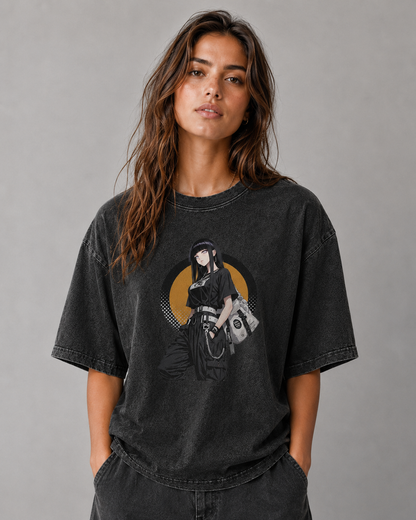 Oversized Graphic Print T-Shirt – Cargo Waifu Streetwear Tee