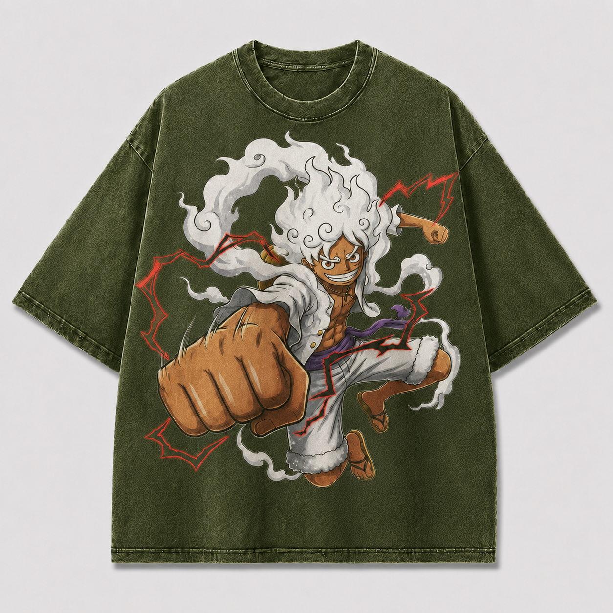 Oversized Streetwear Graphic Tee – Fluffy Cloud Hair Punch Print