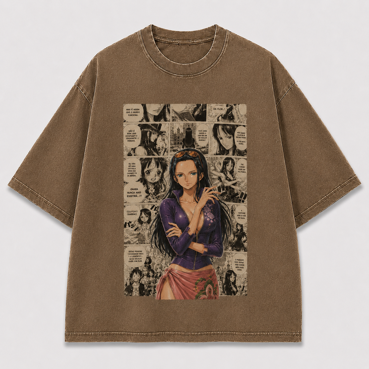 Oversized Graphic Print T-Shirt – Mystic Waifu Manga Streetwear Tee