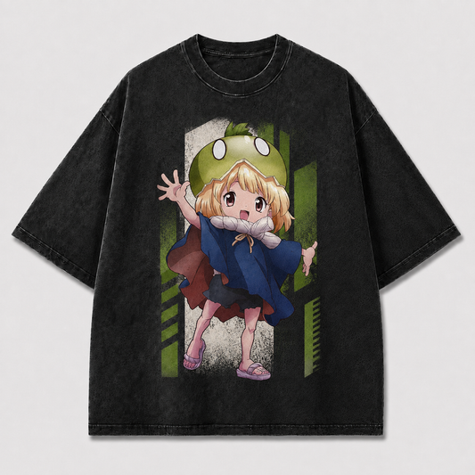 Oversized Cheerful Sprite Graphic Tee – Playful Print Top
