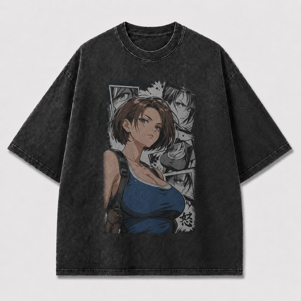 Oversized Graphic Print T-Shirt – Survivor Waifu Streetwear Tee