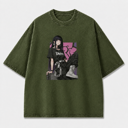 Oversized Graphic Print T-Shirt – Urban Waifu Streetwear Tee