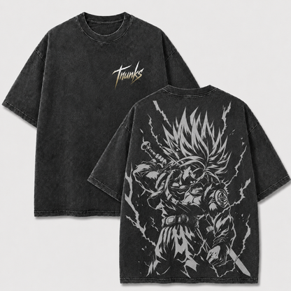 Trunks Blade of Justice Vintage Washed Anime T-Shirt