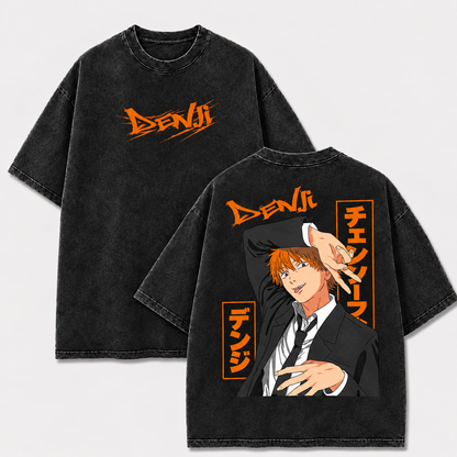 Oversized Streetwear Graphic Tee – Suited Character Portrait Print