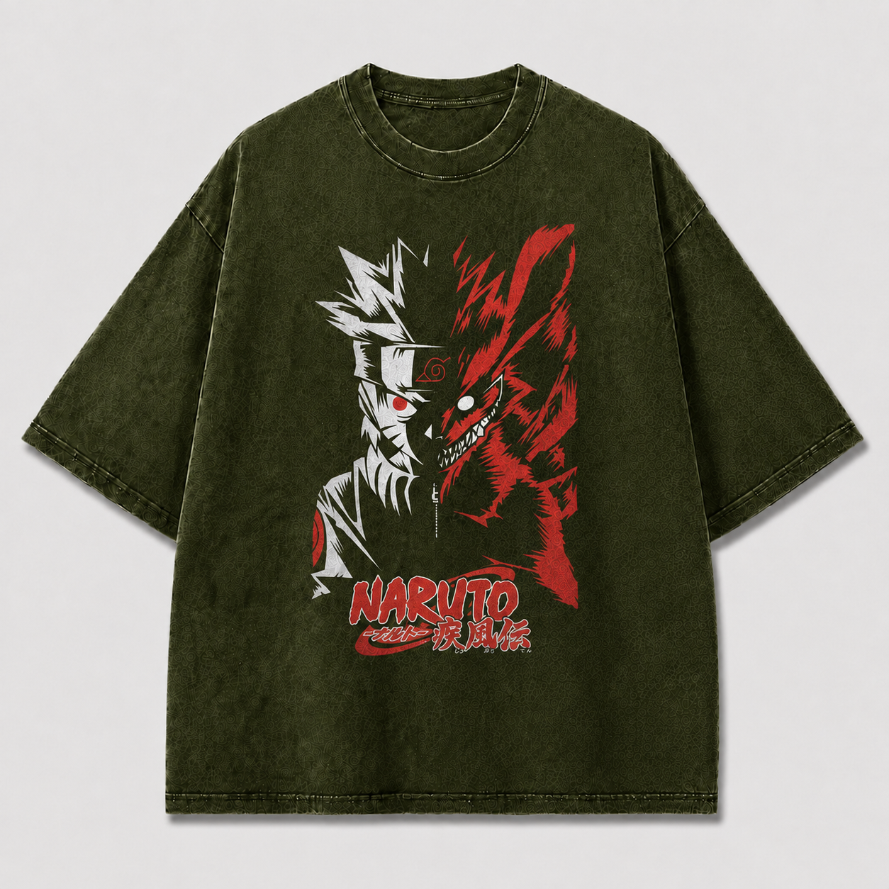 Oversized Streetwear Graphic Tee – Split Face Beast Silhouette Print