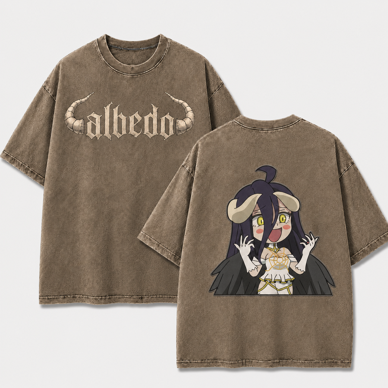 Chibi Horned Winged Guardian Vintage Washed Graphic Tee