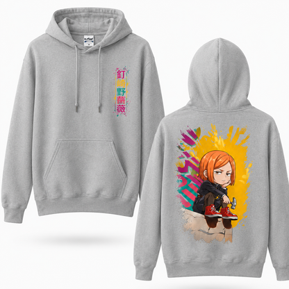 Oversized Streetwear Graphic Hoodie – Chibi Splash Art Print