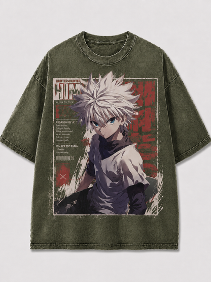 Oversized Editorial Portrait Graphic Tee – Magazine Print Top