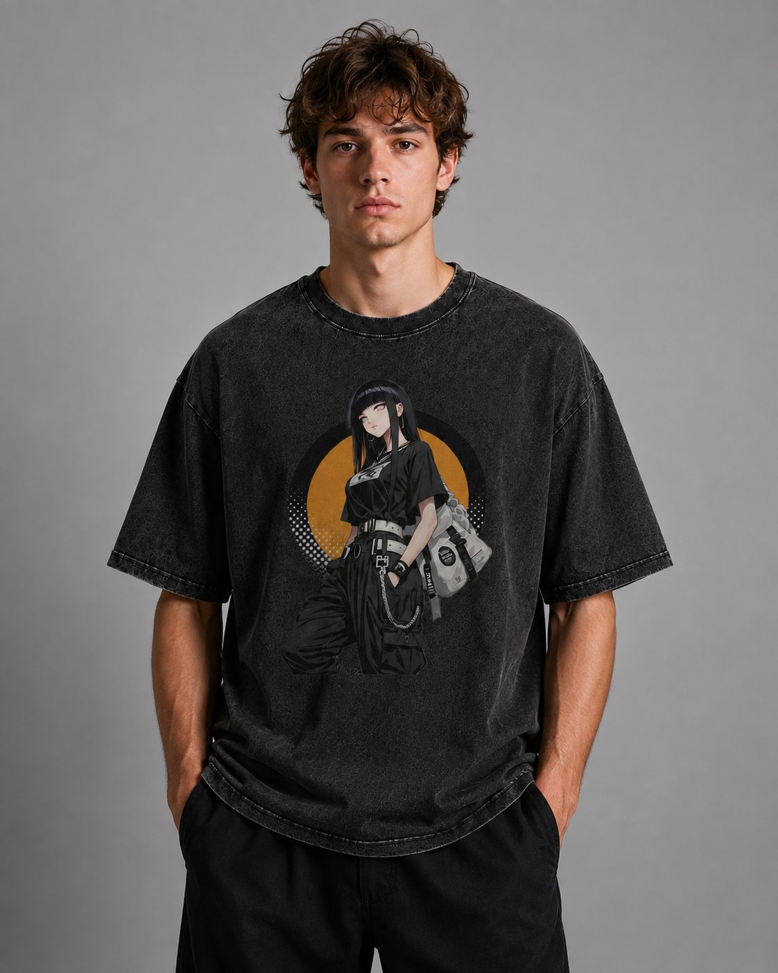 Oversized Graphic Print T-Shirt – Cargo Waifu Streetwear Tee