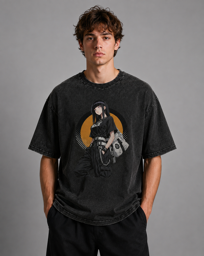 Oversized Graphic Print T-Shirt – Cargo Waifu Streetwear Tee