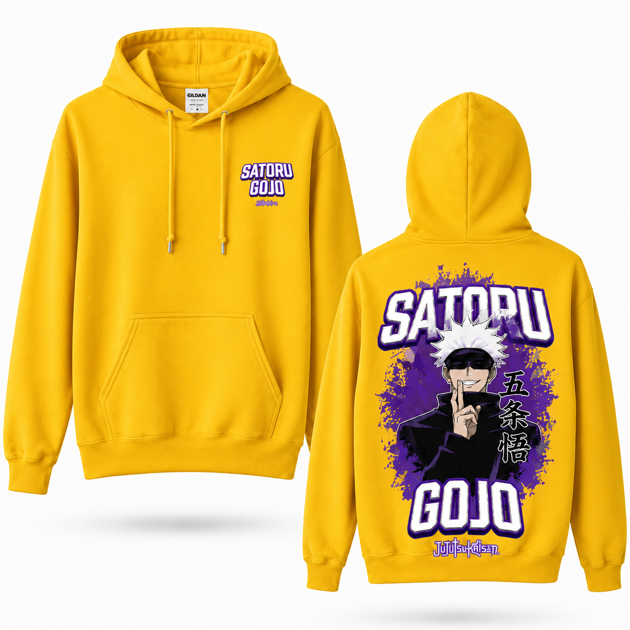 Oversized Streetwear Graphic Hoodie – Purple Splatter Portrait Print
