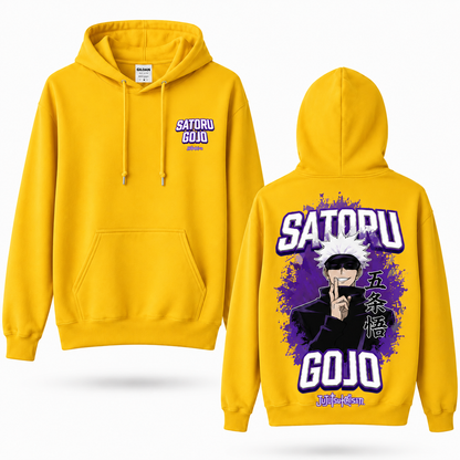 Oversized Streetwear Graphic Hoodie – Purple Splatter Portrait Print