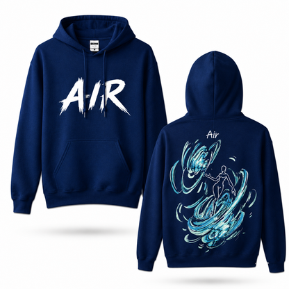Oversized Streetwear Graphic Hoodie – Swirling Vortex Figure Print