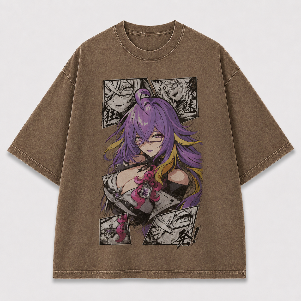Oversized Graphic Print T-Shirt – Ombre Waifu Streetwear Tee