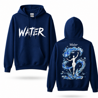 Oversized Streetwear Graphic Hoodie – Ocean Wave Figure Print
