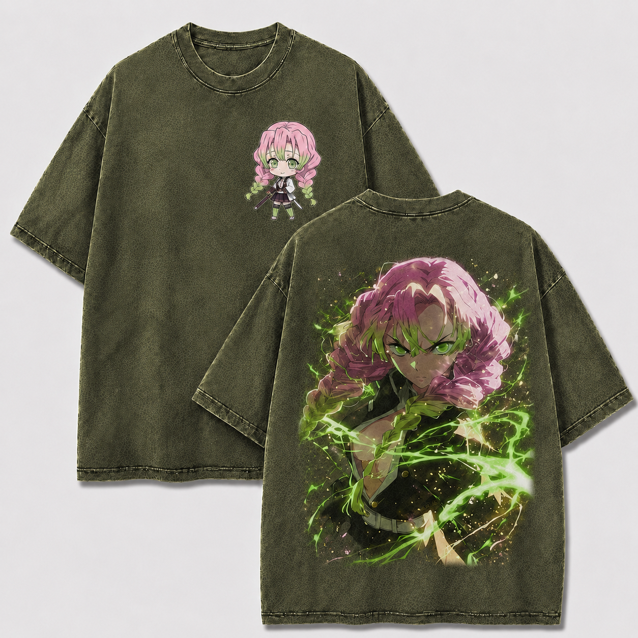 Pink Braided Sword Warrior Vintage Washed Graphic Tee