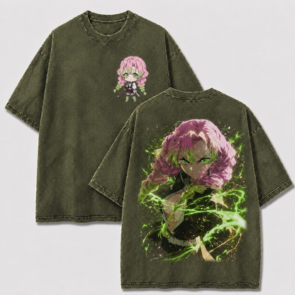Pink Braided Sword Warrior Vintage Washed Graphic Tee