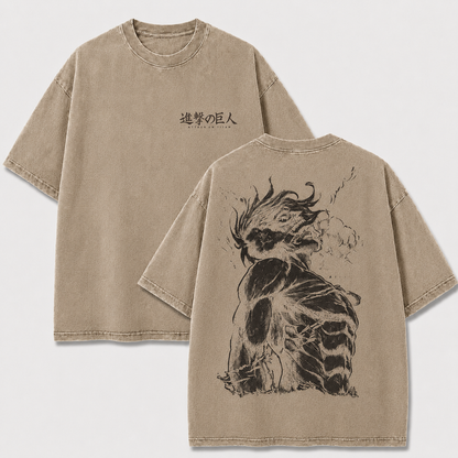 Long-Haired Raging Giant Vintage Washed Graphic T-Shirt