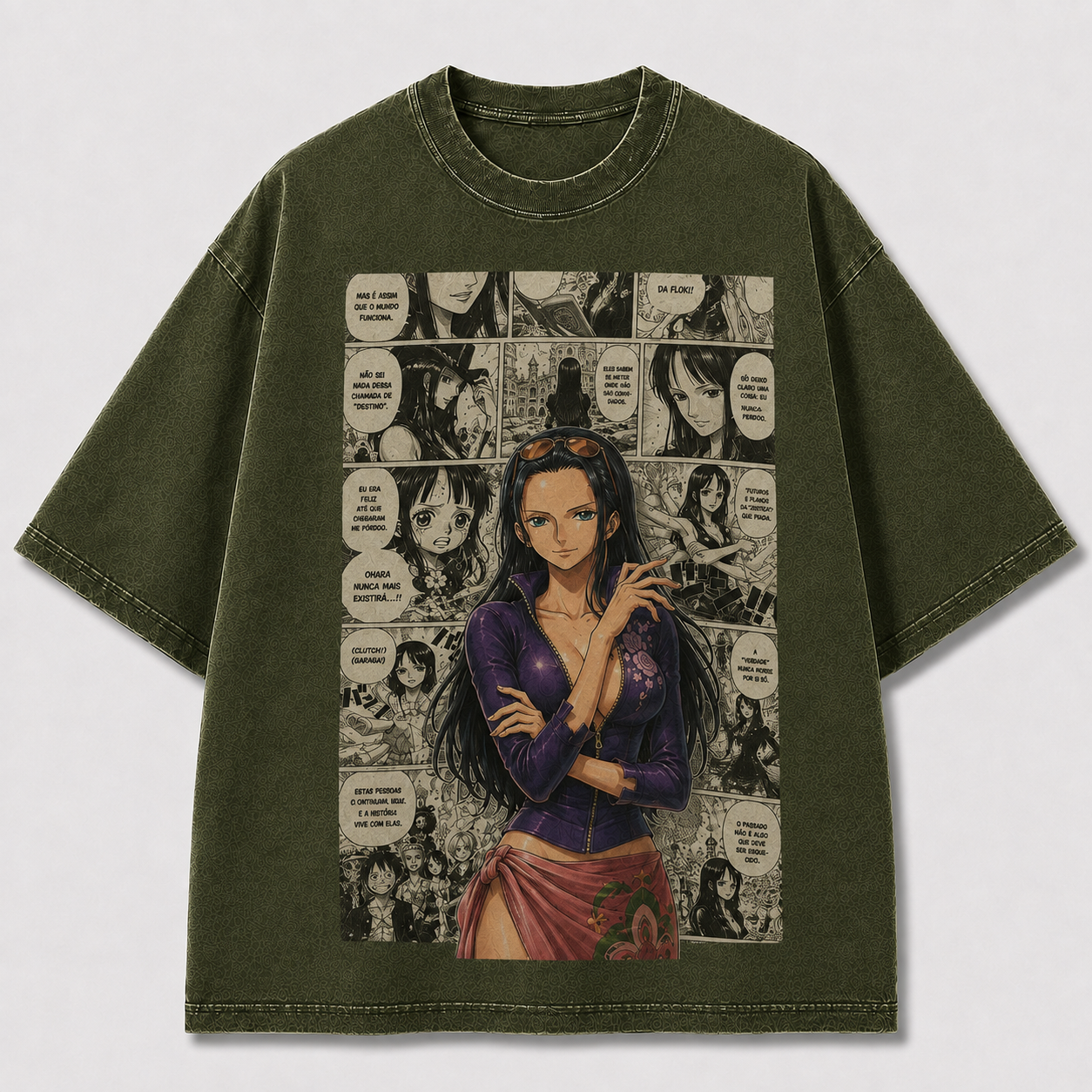Oversized Graphic Print T-Shirt – Mystic Waifu Manga Streetwear Tee