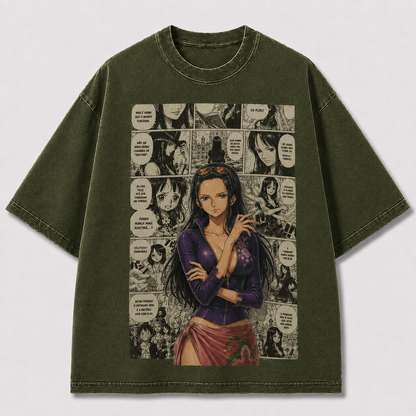 Oversized Graphic Print T-Shirt – Mystic Waifu Manga Streetwear Tee
