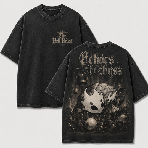 Bell Beast Skull Creature Echoes Graphic Print Oversized Tee