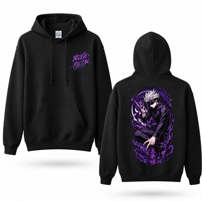 Believe You Can Purple Aura Sorcerer Graphic Hoodie