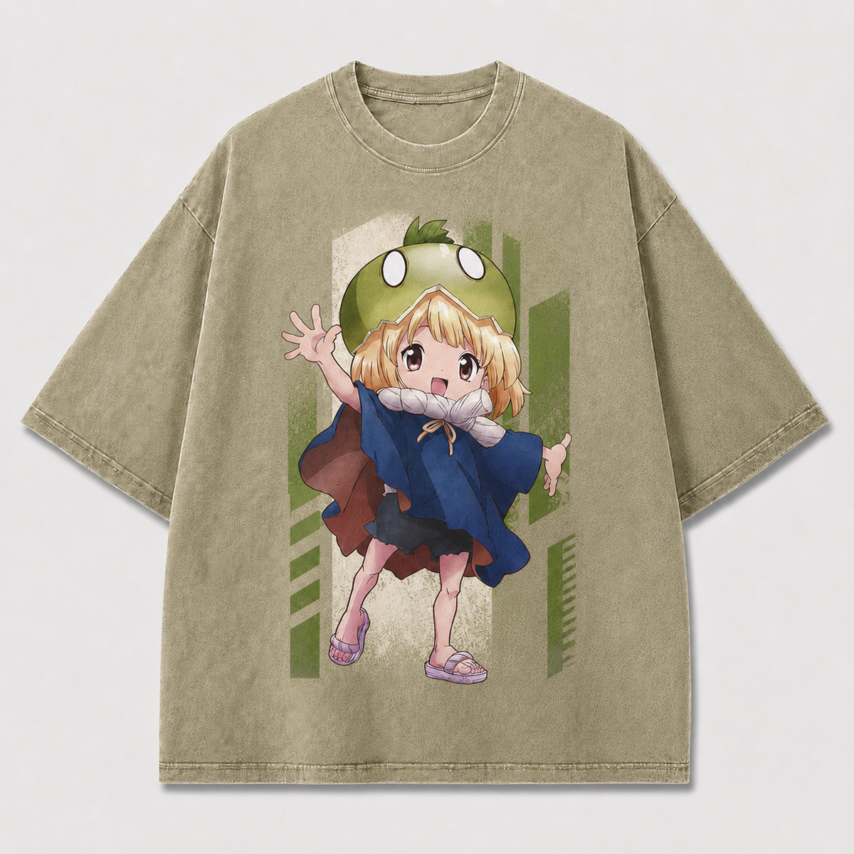 Oversized Cheerful Sprite Graphic Tee – Playful Print Top