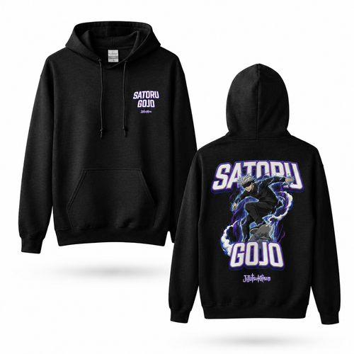 Oversized Streetwear Graphic Hoodie – Skateboarding Lightning Figure Print