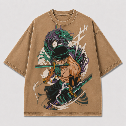 Oversized Graphic Print T-Shirt – Dragon Warrior Streetwear Tee