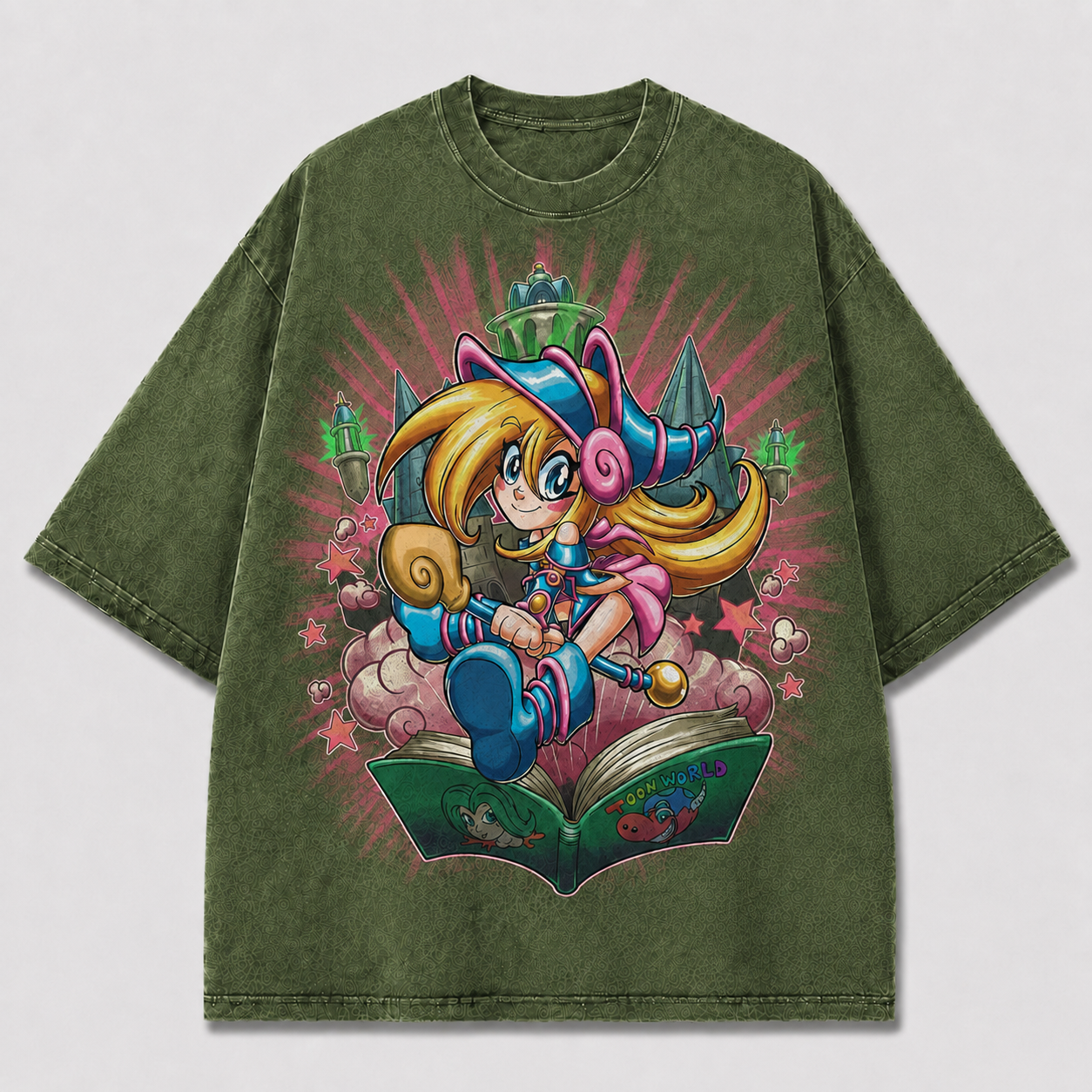 Oversized Young Enchantress Storybook Graphic Tee – Print Top