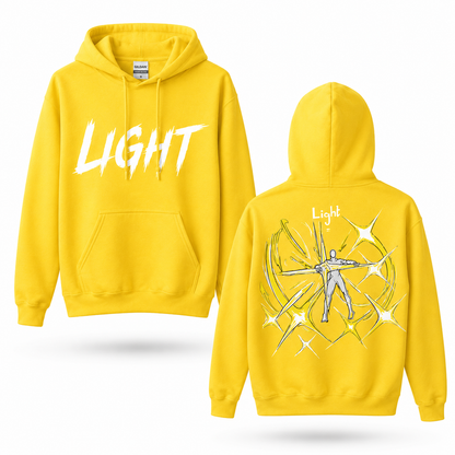 Oversized Streetwear Graphic Hoodie – Radiant Burst Silhouette Print