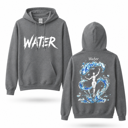 Oversized Streetwear Graphic Hoodie – Ocean Wave Figure Print