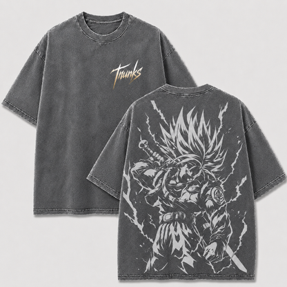 Trunks Blade of Justice Vintage Washed Anime T-Shirt