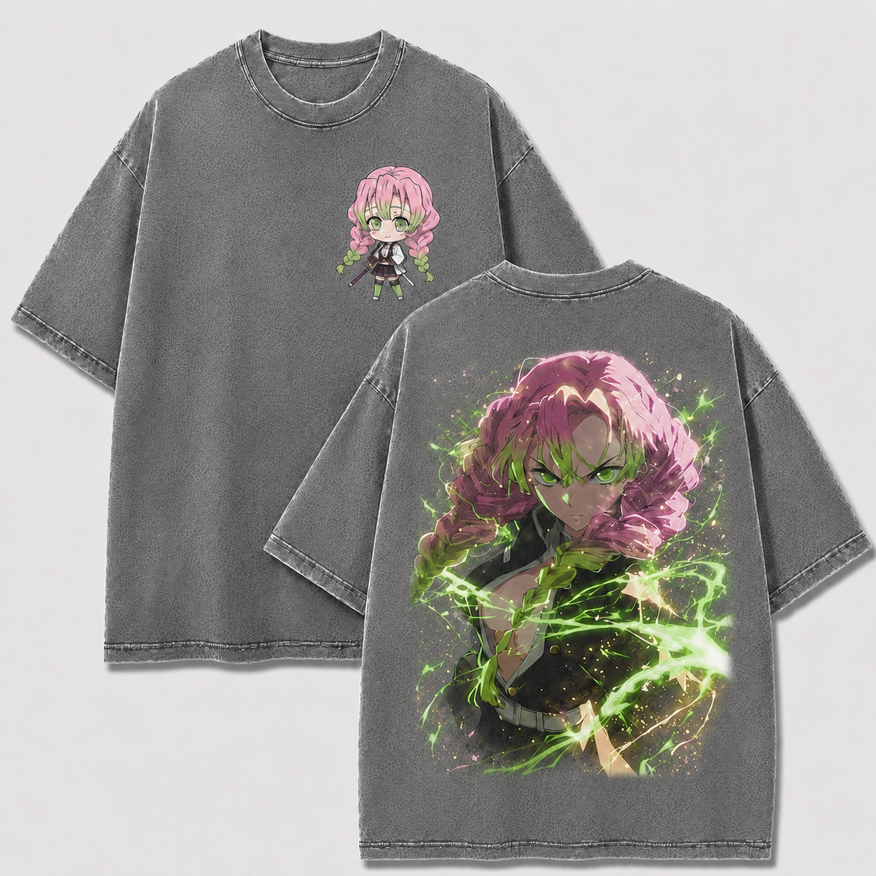 Pink Braided Sword Warrior Vintage Washed Graphic Tee