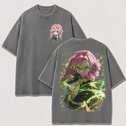 Pink Braided Sword Warrior Vintage Washed Graphic Tee