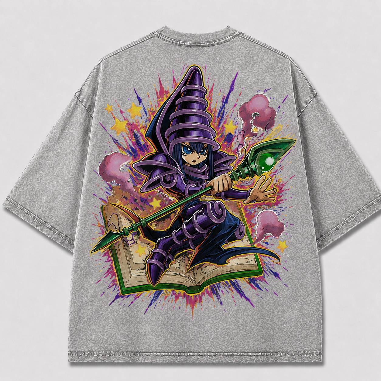 Oversized Young Spellcaster Graphic Tee – Back Print Top