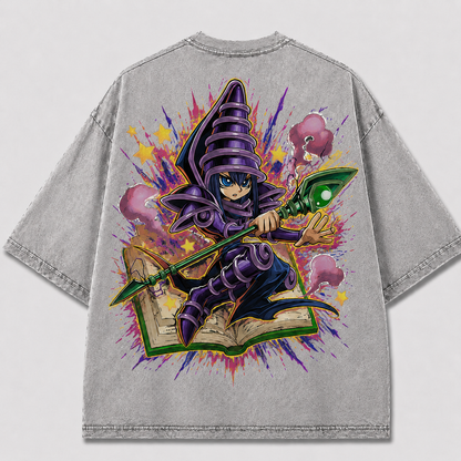 Oversized Young Spellcaster Graphic Tee – Back Print Top